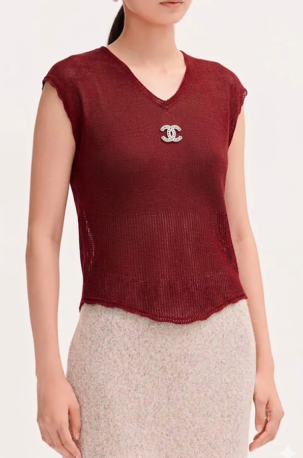 Off-shoulder Knit Vest Top