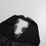 Halter Lace Hem Sequins Mini Dress