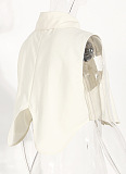 Wave Shoulder Two-piece Shirt Top