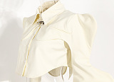 Wave Shoulder Two-piece Shirt Top