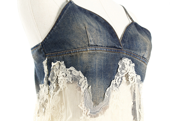 Patchwork Lace Tank Top & Shorts