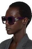 Logo Rectangle-frame Sunglasses
