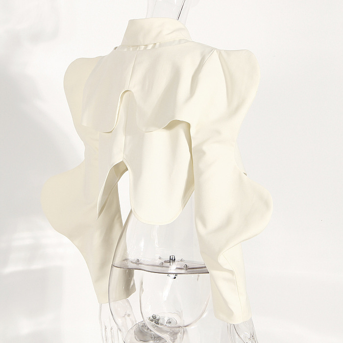 Wave Shoulder Two-piece Shirt Top