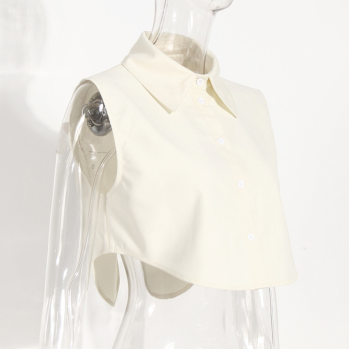 Wave Shoulder Two-piece Shirt Top