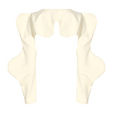 Wave Shoulder Two-piece Shirt Top