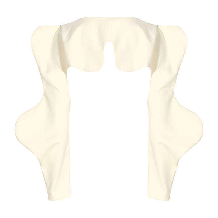 Wave Shoulder Two-piece Shirt Top