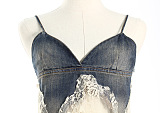 Patchwork Lace Tank Top & Shorts