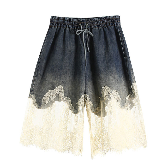 Patchwork Lace Tank Top & Shorts