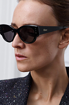 Dior LuckyCharms B1I Shiny Black Butterfly Sunglasses