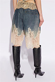 Patchwork Lace Tank Top & Shorts