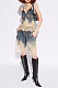 Patchwork Lace Tank Top & Shorts