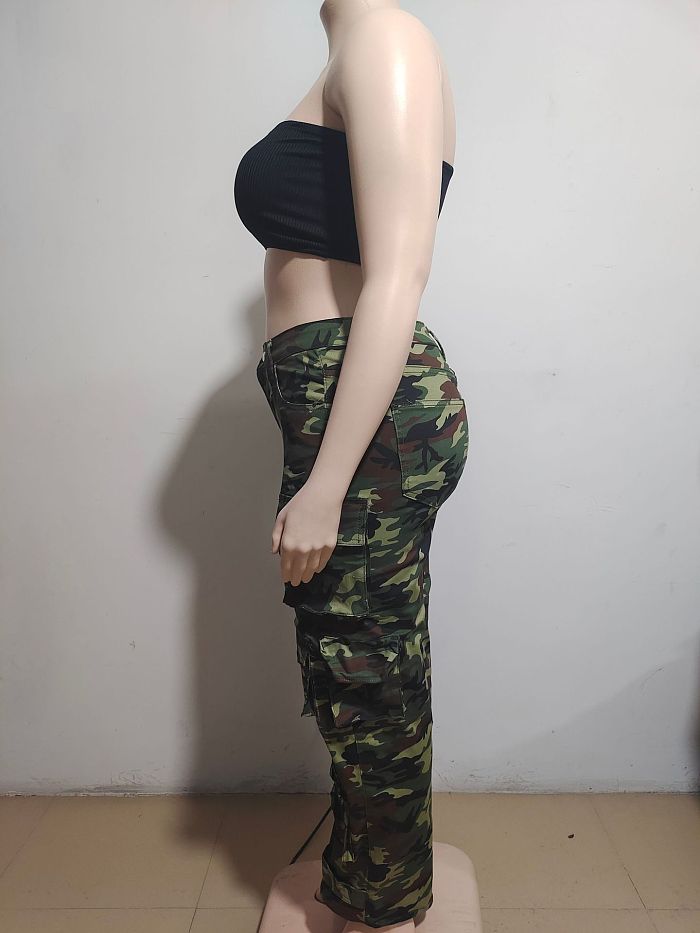 Oversize Pocket Camo Pants