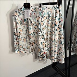 Dior Rose Silk Shirt & Skirt