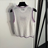 Knit Tank Top with Bows