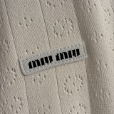 Miu Miu Short-sleeved Cable-knit Cardigan