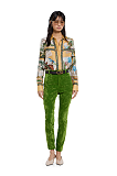 Printed Silk Twill Shirt & Pants in Multicolor