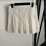 Pleated Mini Skirt with Logo