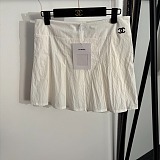 Pleated Mini Skirt with Logo