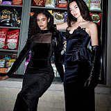 Velvet Patchwork Long Dress