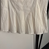 Pleated Mini Skirt with Logo
