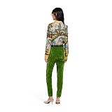 Printed Silk Twill Shirt & Pants in Multicolor