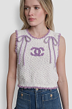 Knit Tank Top with Bows