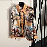 Printed Silk Twill Shirt & Pants in Multicolor