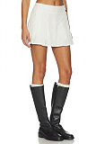 Pleated Mini Skirt with Logo
