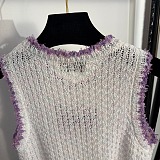 Knit Tank Top with Bows