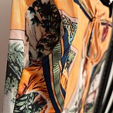 Printed Silk Twill Shirt & Pants in Multicolor