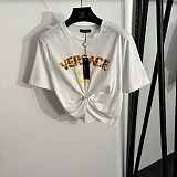 Versace Jeans Couture White Cotton T-shirt and Baroque Print Skirt