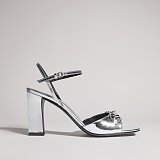 Gucci Heritage Sandals (metallic silver leather)