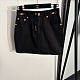 Black Denim Mini Skirt