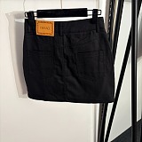 Black Denim Mini Skirt