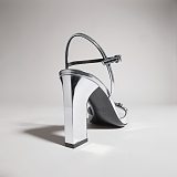 Gucci Heritage Sandals (metallic silver leather)