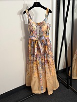 Zimmermann Tama Floral-print Corset Midi Dress