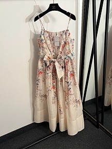 Zimmermann Tama Floral-print Corset Midi Dress