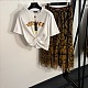 Versace Jeans Couture White Cotton T-shirt and Baroque Print Skirt