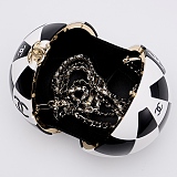 Chanel Black and White Resin and Enamel Checker Sphere Minaudiere Pale Gold Hardware
