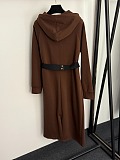 Schiaparelli Gilded Buckle Hooded Midi Dress