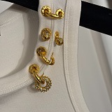 White Tank Top with Gold Hardware