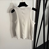 White Tank Top with Gold Hardware
