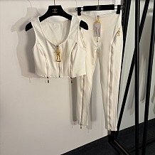 White Zip-Up Set