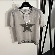 Dior Star Jacquard Short-Sleeved Sweater
