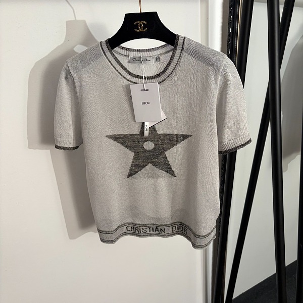 Dior Star Jacquard Short-Sleeved Sweater