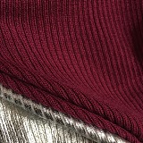 Metallic Knit Short Sleeve Top