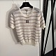 Striped Crochet-Style Knit Top