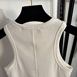 Chrome Hearts Silver Hardware Ribbed Tank