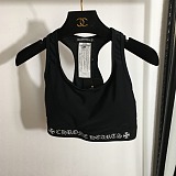 Black Gothic Logo Sports Bra & Leggings Set