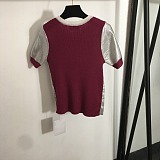 Metallic Knit Short Sleeve Top